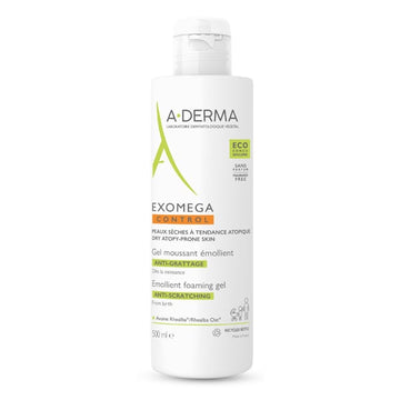 A-Derma Exomega Control Emollient Foaming Gel 500ml – Καθαριστικό για Ξηρό & Ατοπικό Δέρμα